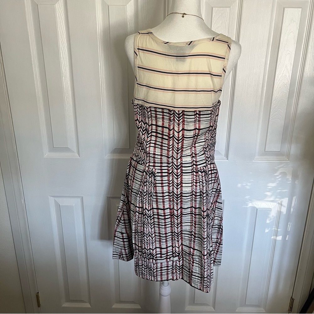 NWOT Marc By Marc Jacobs Cream and Black Striped Mini Dress - Picture 3 of 7